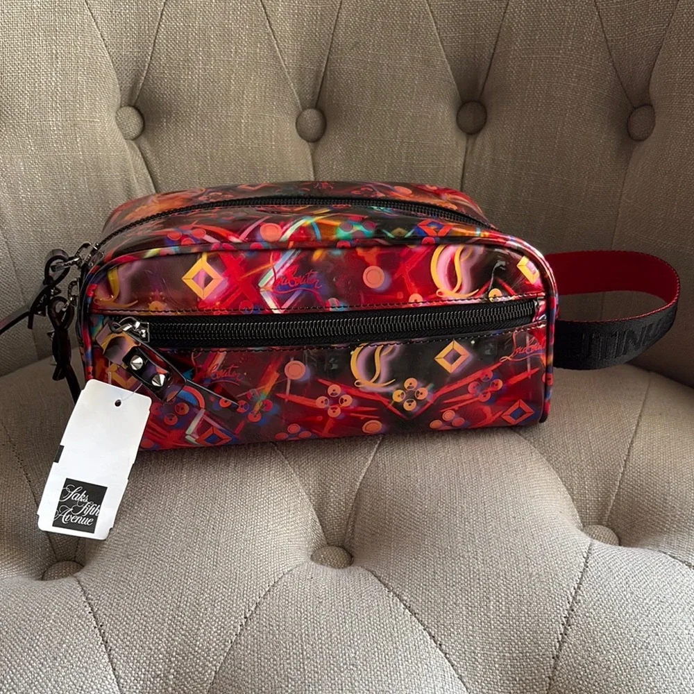 Authentic Christian Louboutin Multicolor Toiletry Bag - Picture 4 of 12